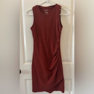 NWT! Nine West | Rust Dress with Side Ruching | Size Small
